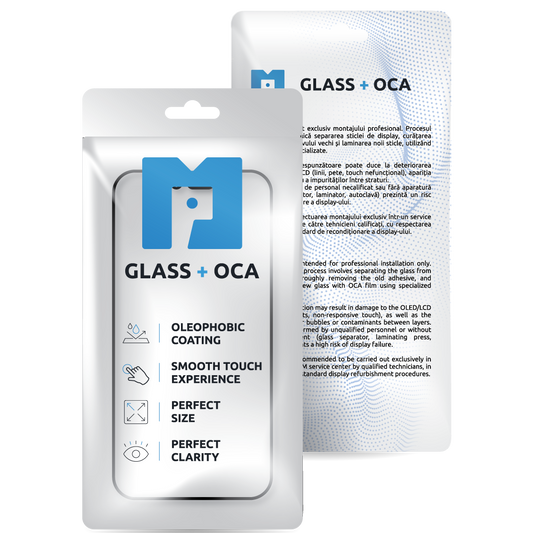 Bildschirmglas + OCA MP kompatibel mit Apple Watch Series 10 46mm, Schwarz