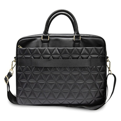 Guess Quilted Tasche für 15-Zoll-Laptop, Schwarz