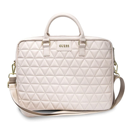 Guess Quilted Tasche für 15-Zoll-Laptop, Rosa