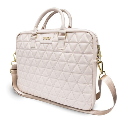 Guess Quilted Tasche für 15-Zoll-Laptop, Rosa