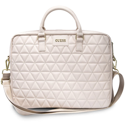 Guess Quilted Tasche für 15-Zoll-Laptop, Rosa