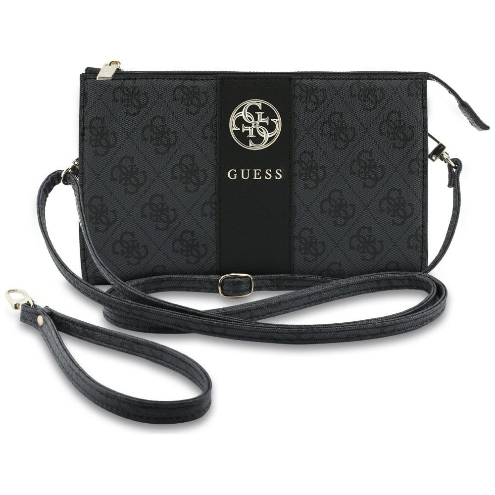 Universelle Handytasche, Guess, 4G Round Classic Logo Stripe, Schwarz