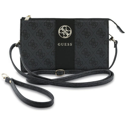 Universelle Handytasche, Guess, 4G Round Classic Logo Stripe, Schwarz