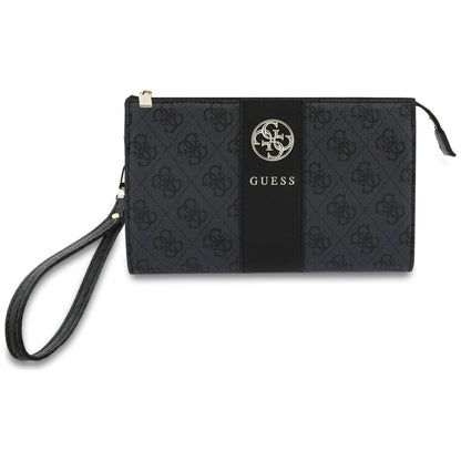 Universelle Handytasche, Guess, 4G Round Classic Logo Stripe, Schwarz