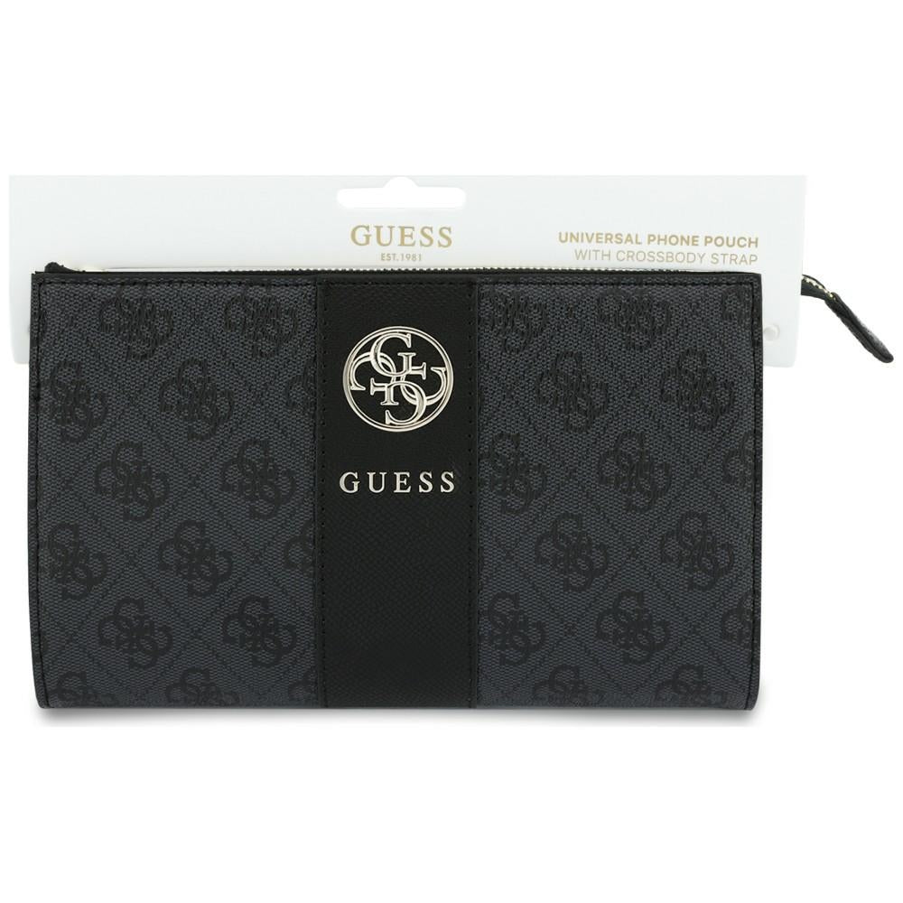 Universelle Handytasche, Guess, 4G Round Classic Logo Stripe, Schwarz