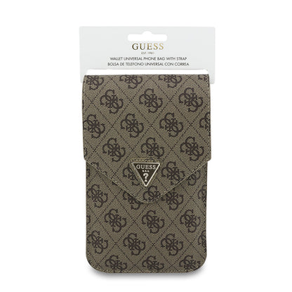 Universaltasche für Telefon, Guess, Fliptok Triangle 4G, Braun
