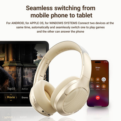 Handsfree Bluetooth Acefast H5, A2DP, ANC, Weiß