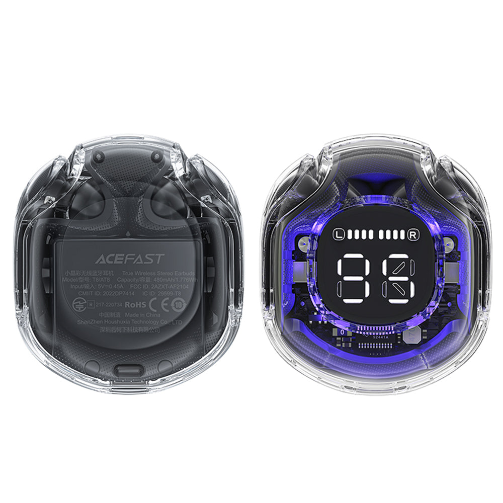 Handsfree Bluetooth Acefast T8, TWS, Schwarz