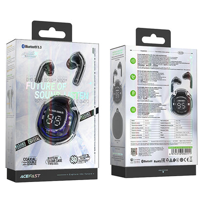 Handsfree Bluetooth Acefast T8, TWS, Schwarz