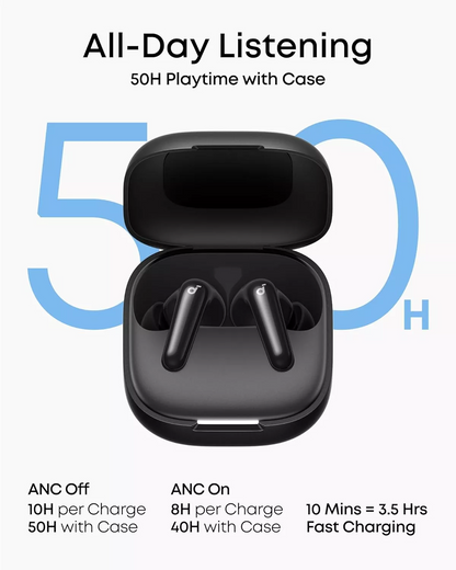 Handsfree Bluetooth Anker Soundcore R60i, TWS, ANC, Schwarz D1202G11