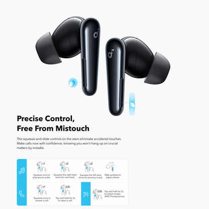 Handsfree Bluetooth Anker SoundCore Liberty 4 Pro NC, TWS, ANC, Schwarz A3954GF1