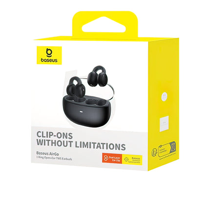 Handsfree Bluetooth Baseus AirGo 1 Ring, TWS, Schwarz A00069201113-00