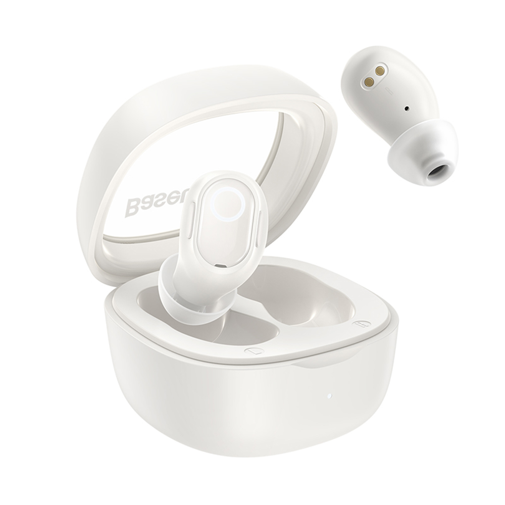 Handsfree Bluetooth Baseus Bowie WM02, TWS, White, Resaled NGTW370202