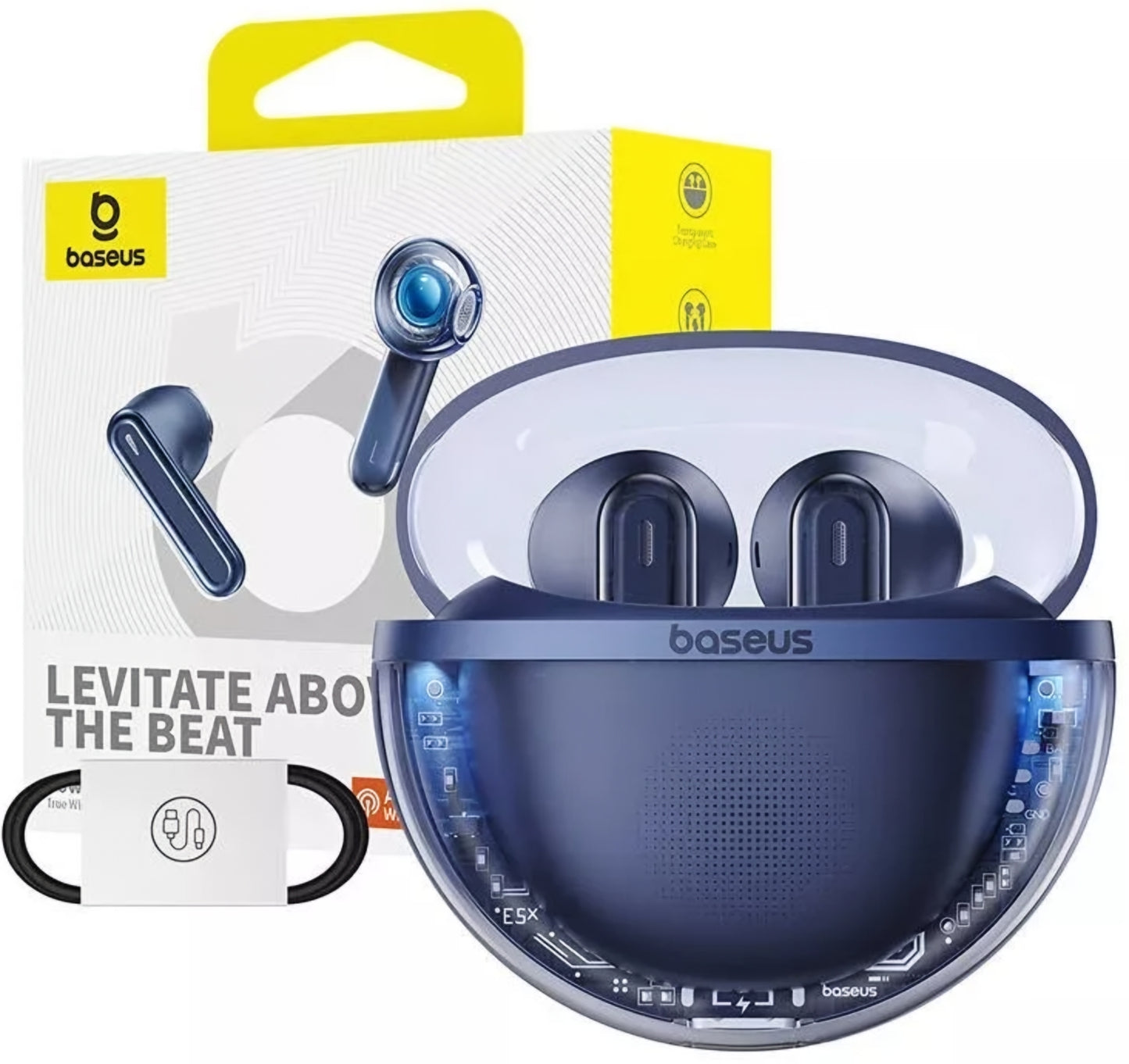 Handsfree Bluetooth Baseus Bowie E5x, TWS, Blau A00060101323-00