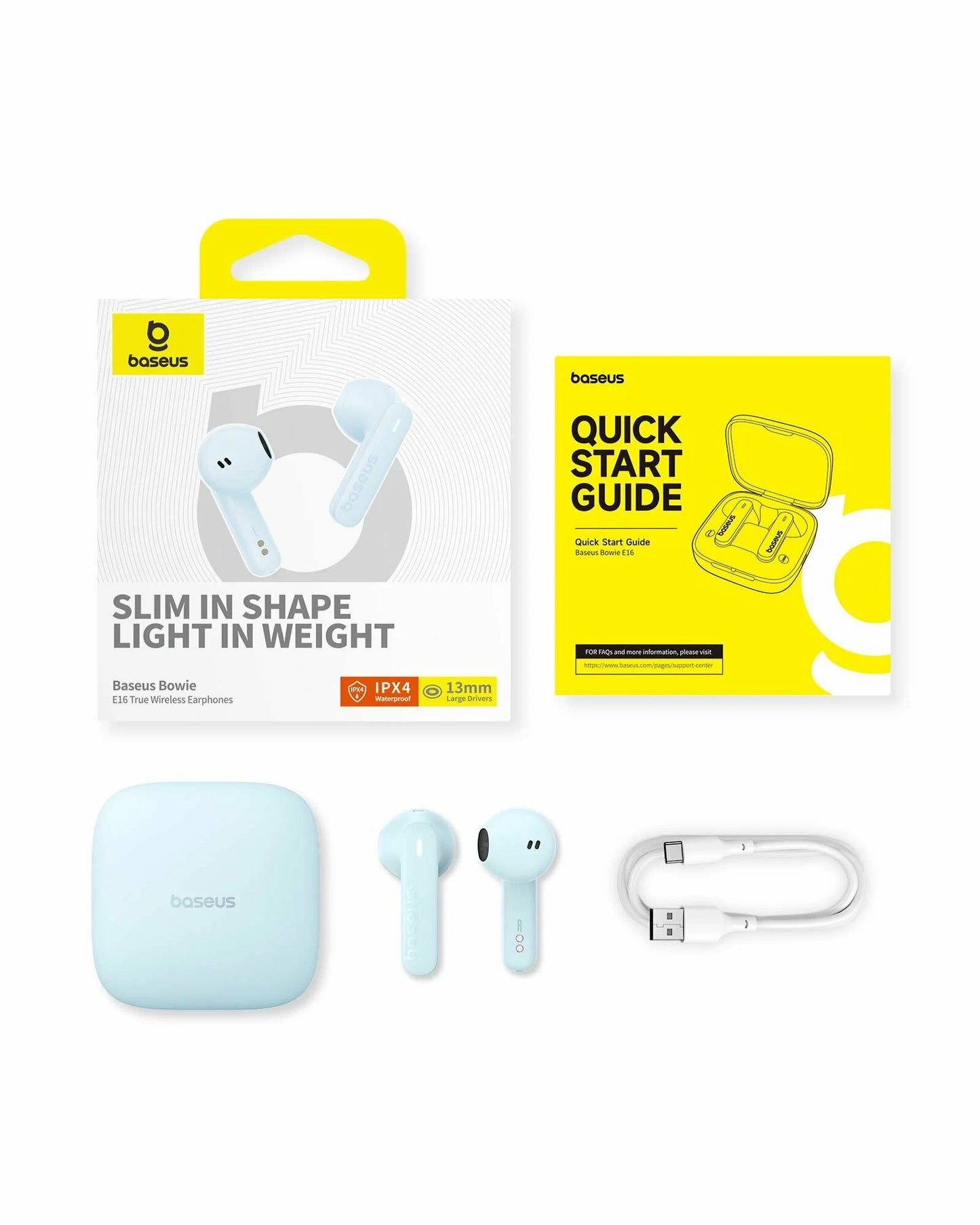 Handsfree Bluetooth Baseus Bowie E16, TWS, Blau A00061900313-01