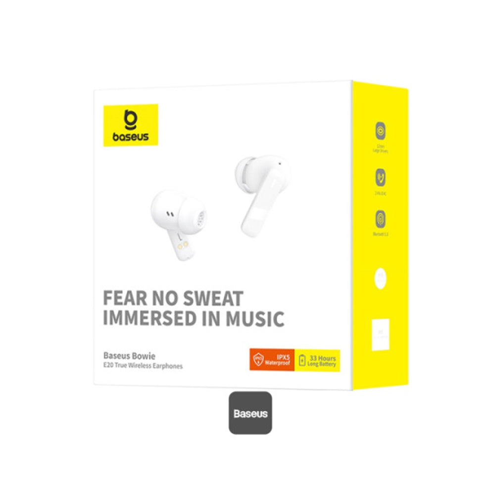Handsfree Bluetooth Baseus Bowie E20, TWS, Weiß A00069700223-00