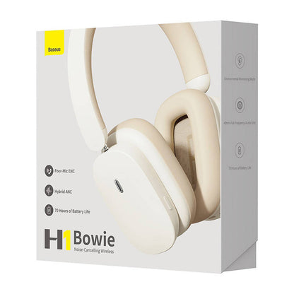 Freisprech-Bluetooth Baseus Bowie H1, A2DP, ANC, Creme NGTW230202