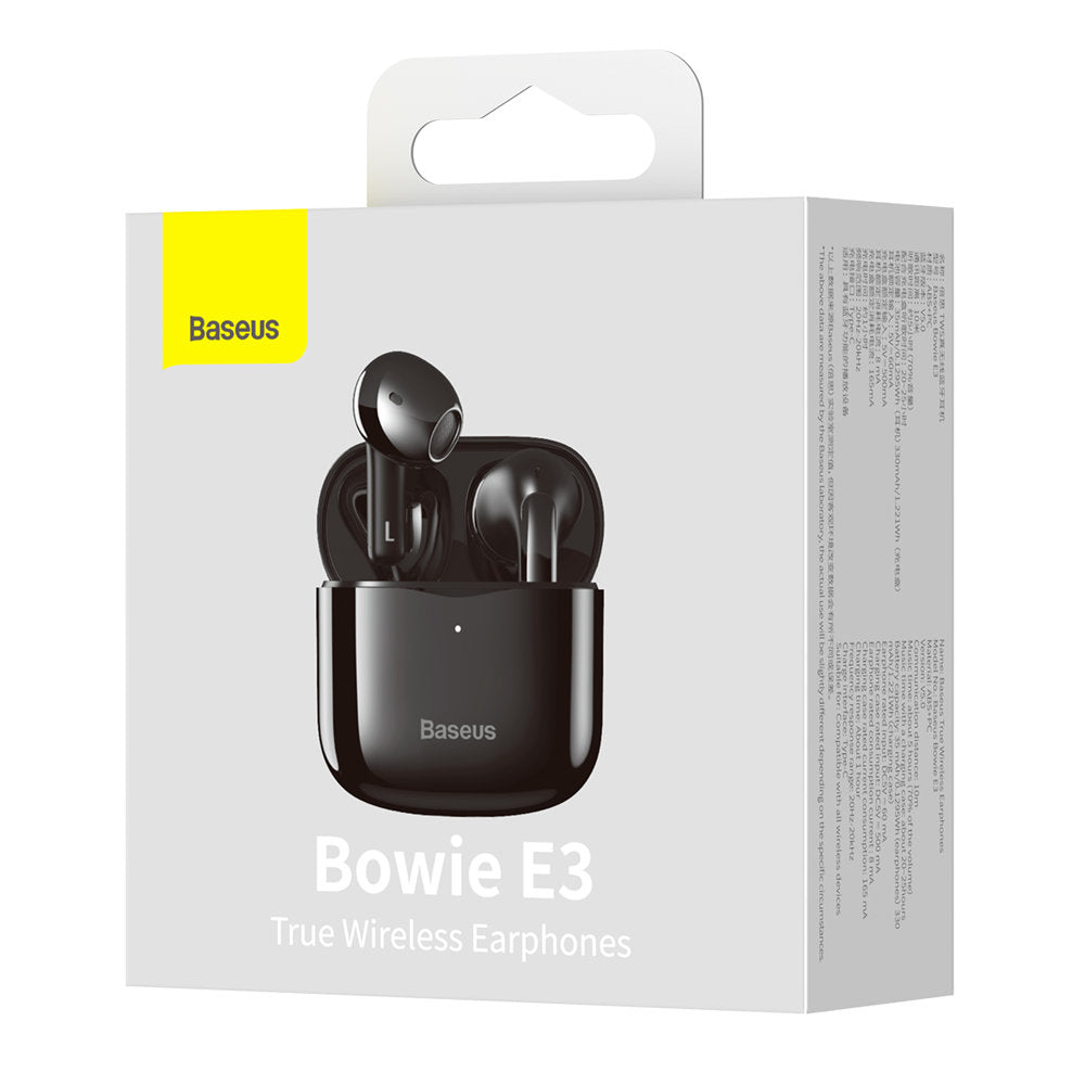 Baseus E3 TWS Bluetooth Kopfhörer | Schwarz | IP64 | 25h Akku