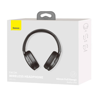 Baseus Encok D02 Pro Bluetooth Over-Ear Kopfhörer | Schwarz | 40h Akku | MultiPoint