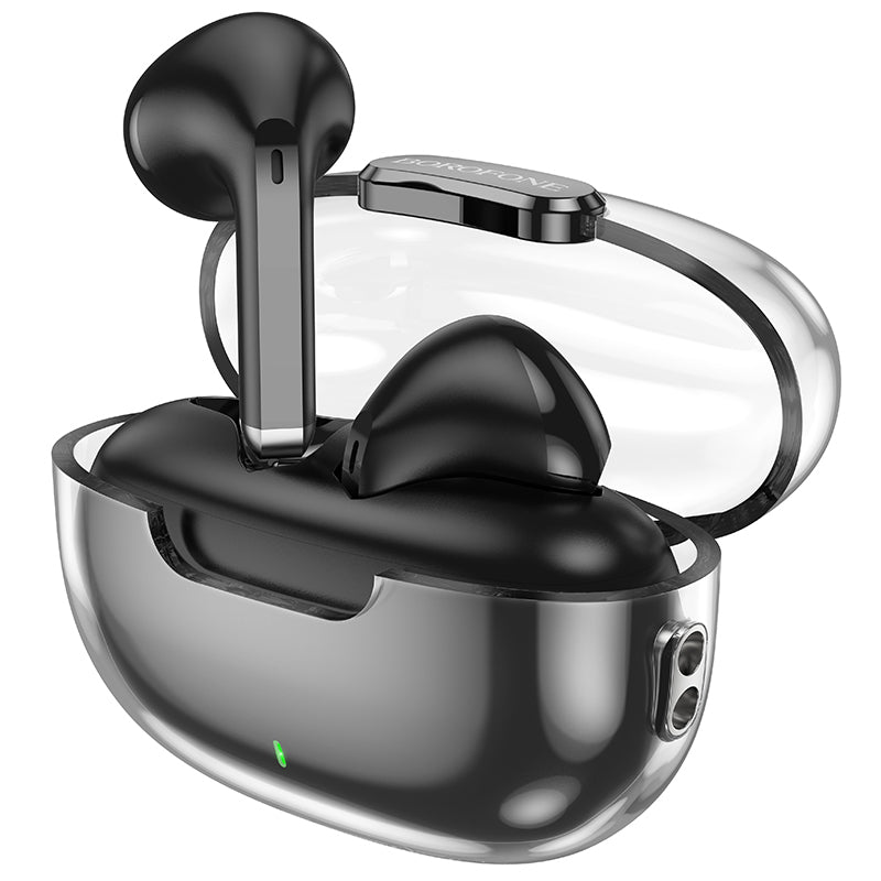 Handsfree Bluetooth Borofone BW46 Ice Flake, TWS, Schwarz