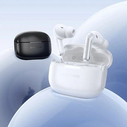 Bluetooth-Freisprecheinrichtung Borofone FQ9 Plus Peaceful, TWS, ANC, Schwarz