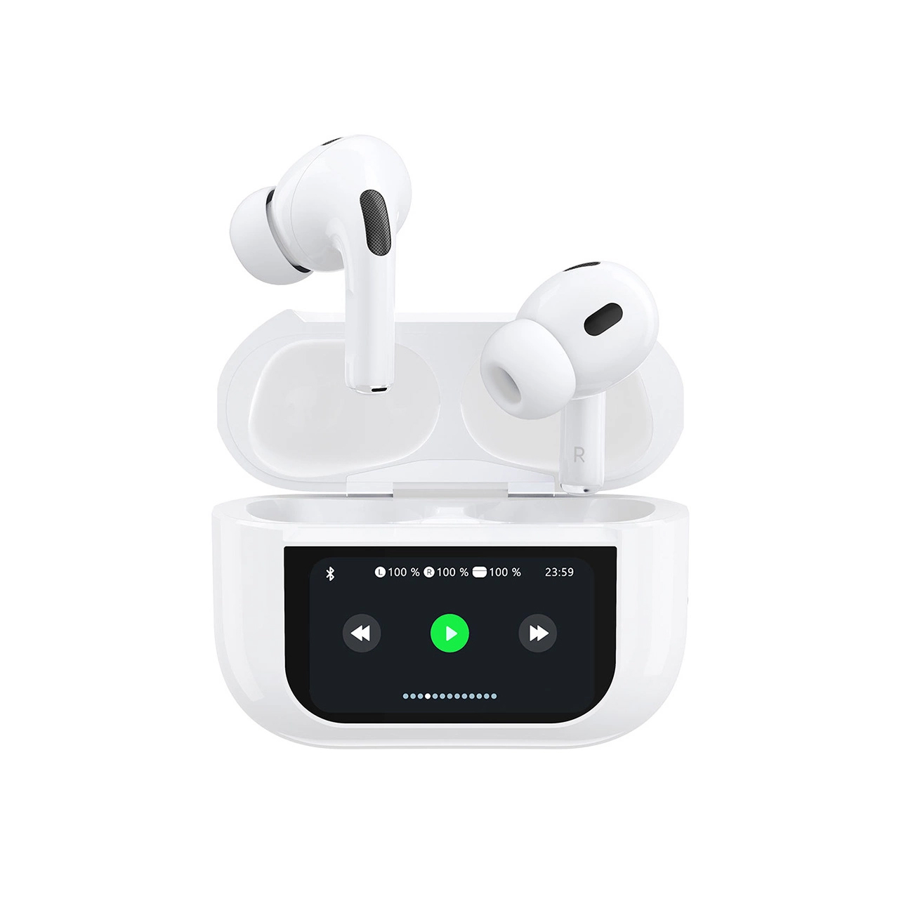 Bluetooth-Freisprecheinrichtung Dudao U19 Display, TWS, Weiß, Wiederverpackt
