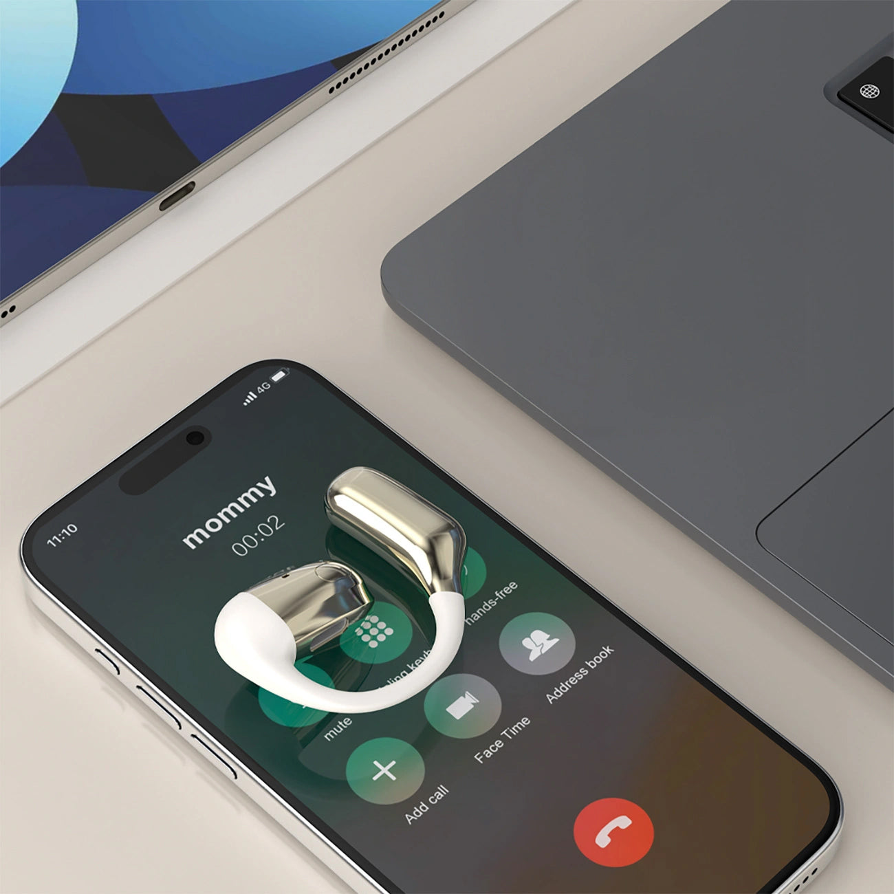 Handsfree Bluetooth Dudao U4Pro, A2DP, Goldbeige