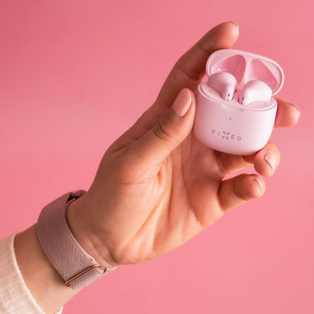 Handsfree Bluetooth Fixed, TWS, Rosa