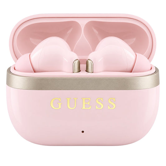 Bluetooth-Freisprecheinrichtung Guess Glossy Gold Line Printed Classic Logo, TWS, Rosa