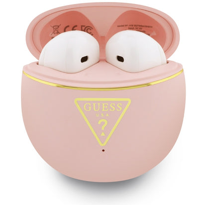 Handsfree Bluetooth Guess Script Print, TWS, Rosa