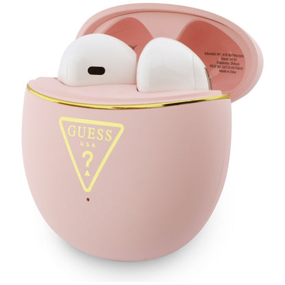 Handsfree Bluetooth Guess Script Print, TWS, Rosa