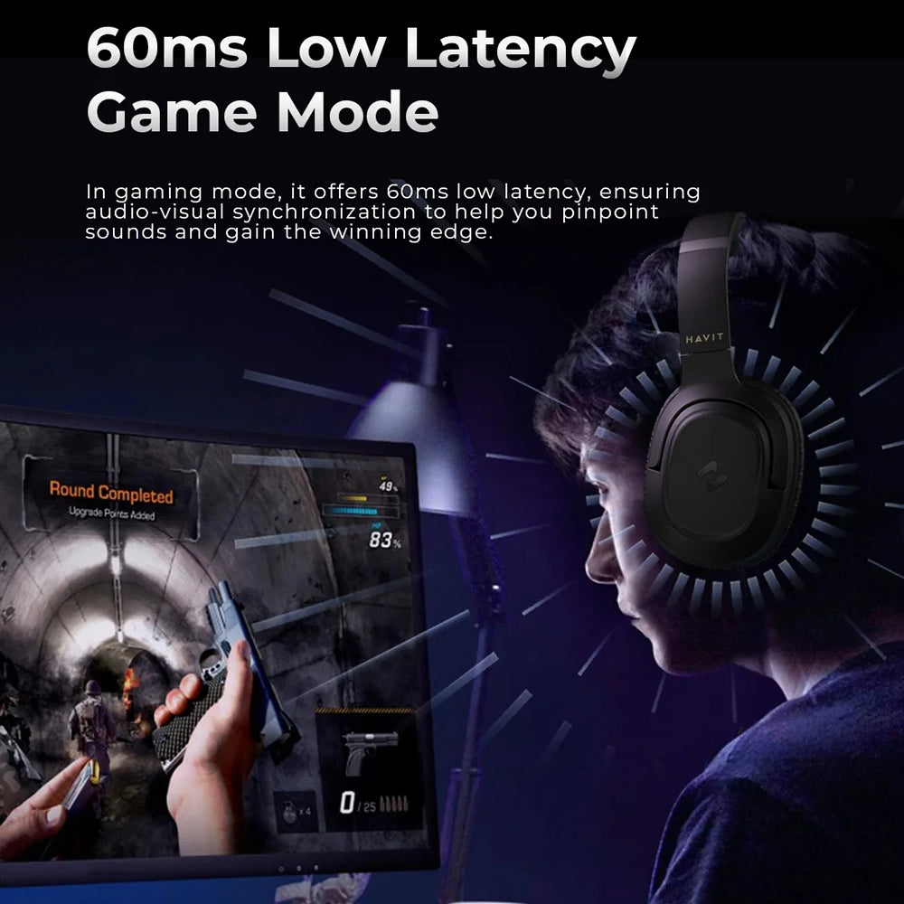 Handsfree Bluetooth HAVIT H612BT, A2DP, Schwarz