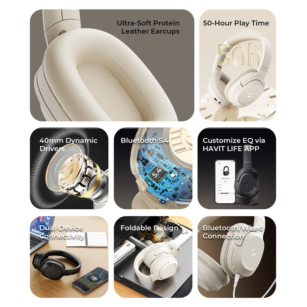 Handsfree Bluetooth HAVIT H612BT, A2DP, Schwarz