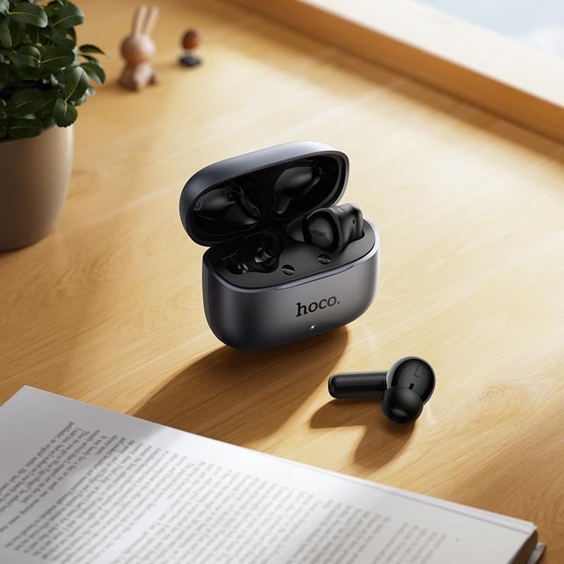 Bluetooth-Freisprecheinrichtung HOCO EQ27 AI Übersetzung, TWS, ANC, Grau