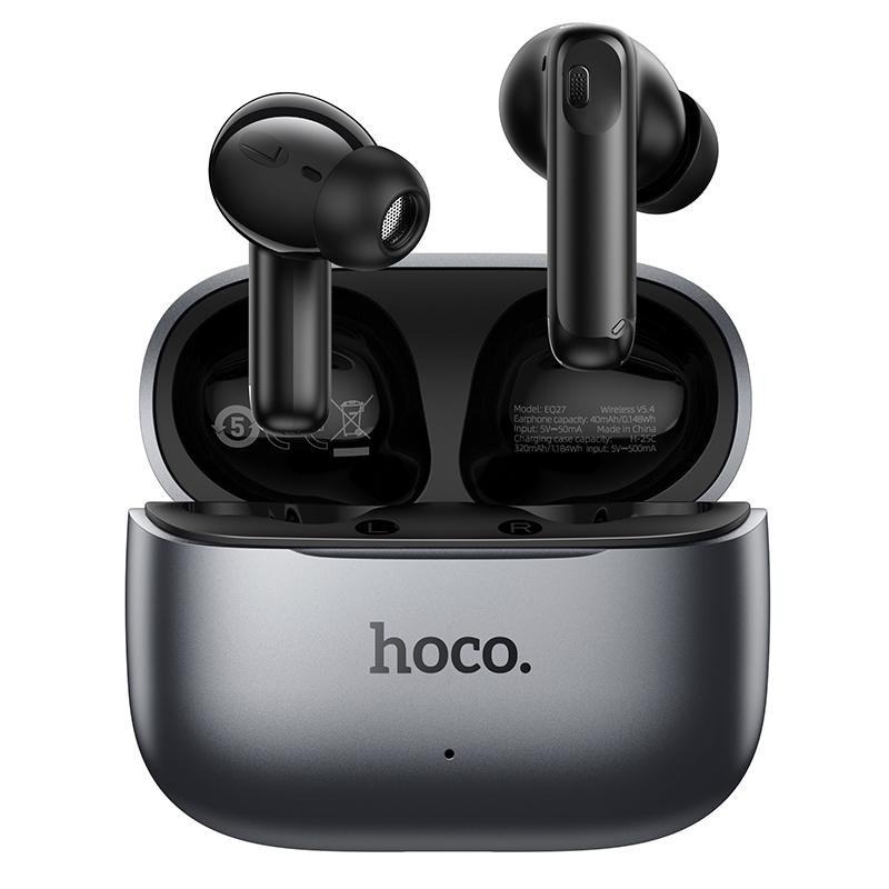 Bluetooth-Freisprecheinrichtung HOCO EQ27 AI Übersetzung, TWS, ANC, Grau
