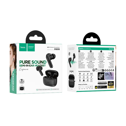 Handsfree Bluetooth HOCO EQ30, TWS, Schwarz