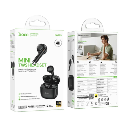 Bluetooth-Freisprecheinrichtung HOCO EW205, TWS, Schwarz