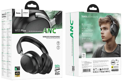 Handsfree Bluetooth HOCO W53 Plus, A2DP, ANC, Schwarz