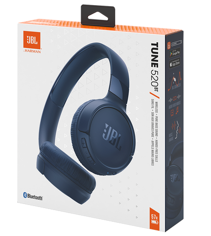 Bluetooth-Freisprecheinrichtung JBL Tune 520BT, MultiPoint, A2DP, Blau JBLT520BTBTBLU