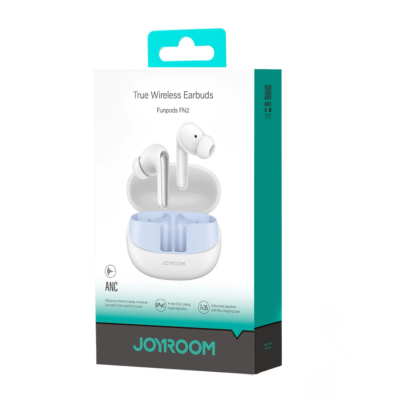 Joyroom Funpods JR-FN2 Bluetooth Handsfree, TWS, ANC, White