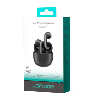 Bluetooth Handsfree Joyroom Funpods JR-FB1, TWS, ANC, Black