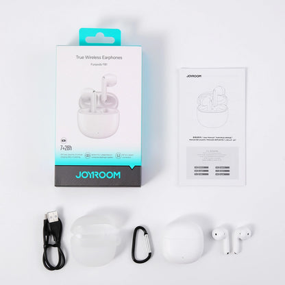 Bluetooth-Freisprecheinrichtung Joyroom Funpods JR-FB1 Neue Version, TWS, Weiß
