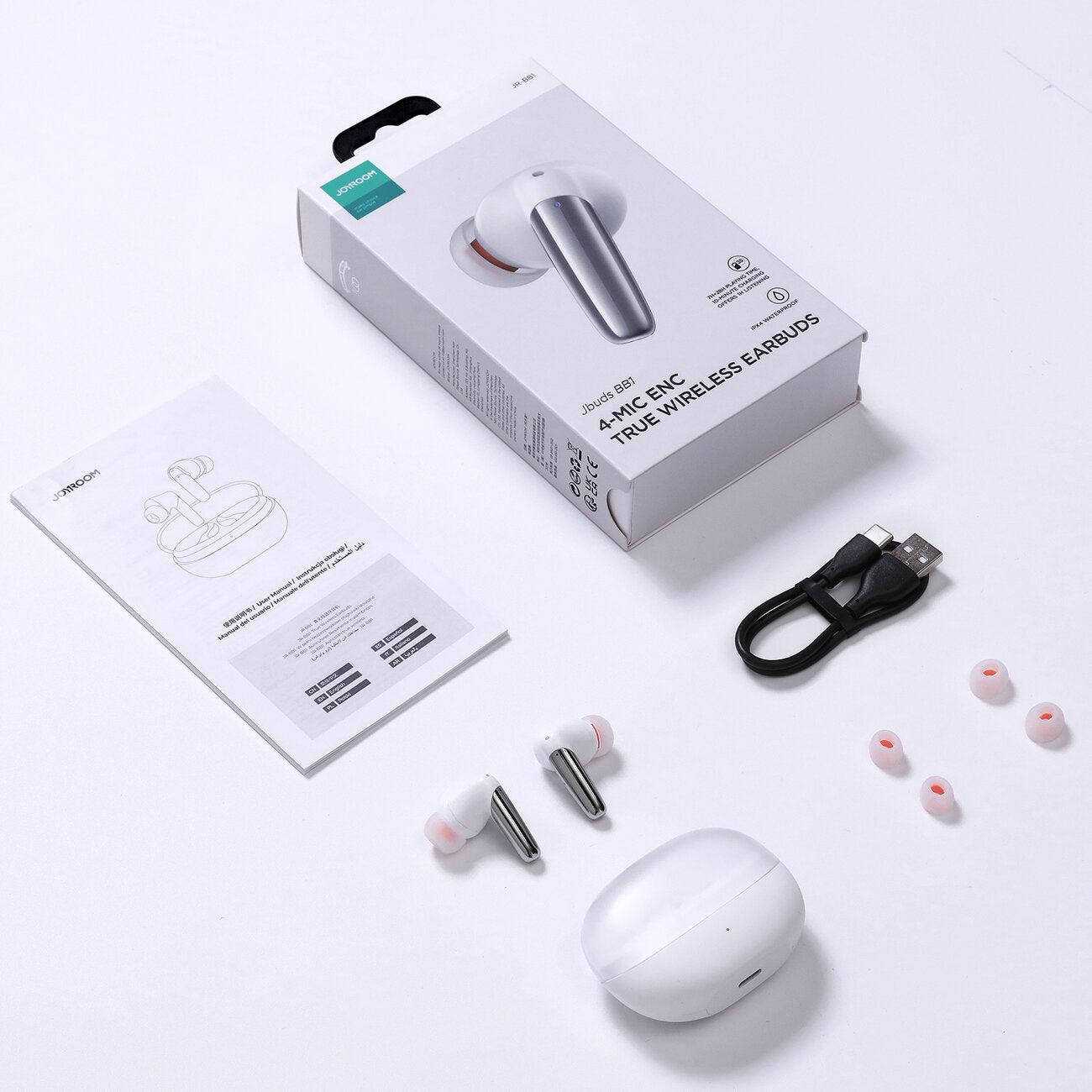 Bluetooth-Freisprecheinrichtung Joyroom JR-BB1, TWS, Weiß