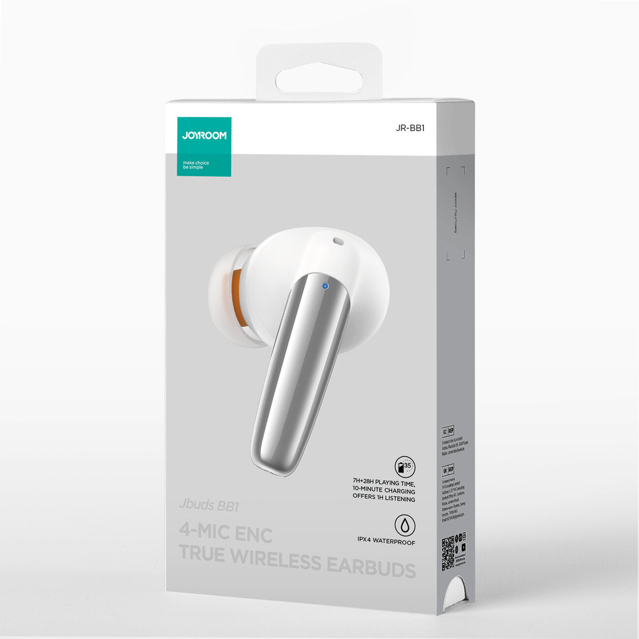 Bluetooth-Freisprecheinrichtung Joyroom JR-BB1, TWS, Weiß