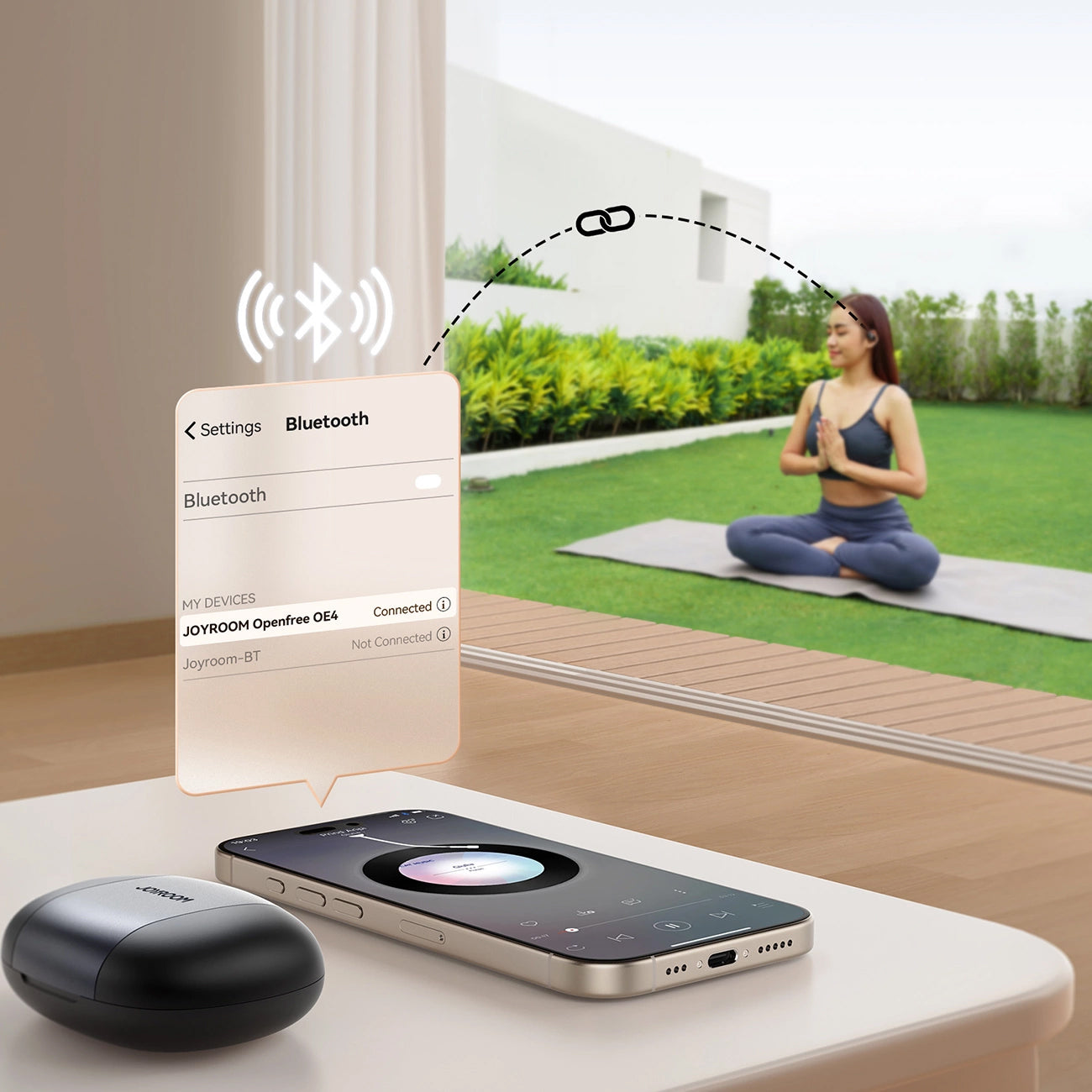 Bluetooth-Freisprecheinrichtung Joyroom Open Ear JR-OE4, TWS, Schwarz