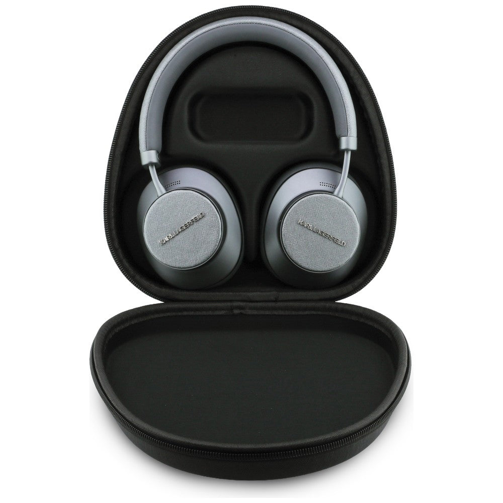 Handsfree Bluetooth Karl Lagerfeld Saffiano Elongated, A2DP, ANC, Grau