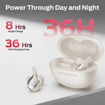 Bluetooth-Headset Monster AC225, TWS, Hellcreme