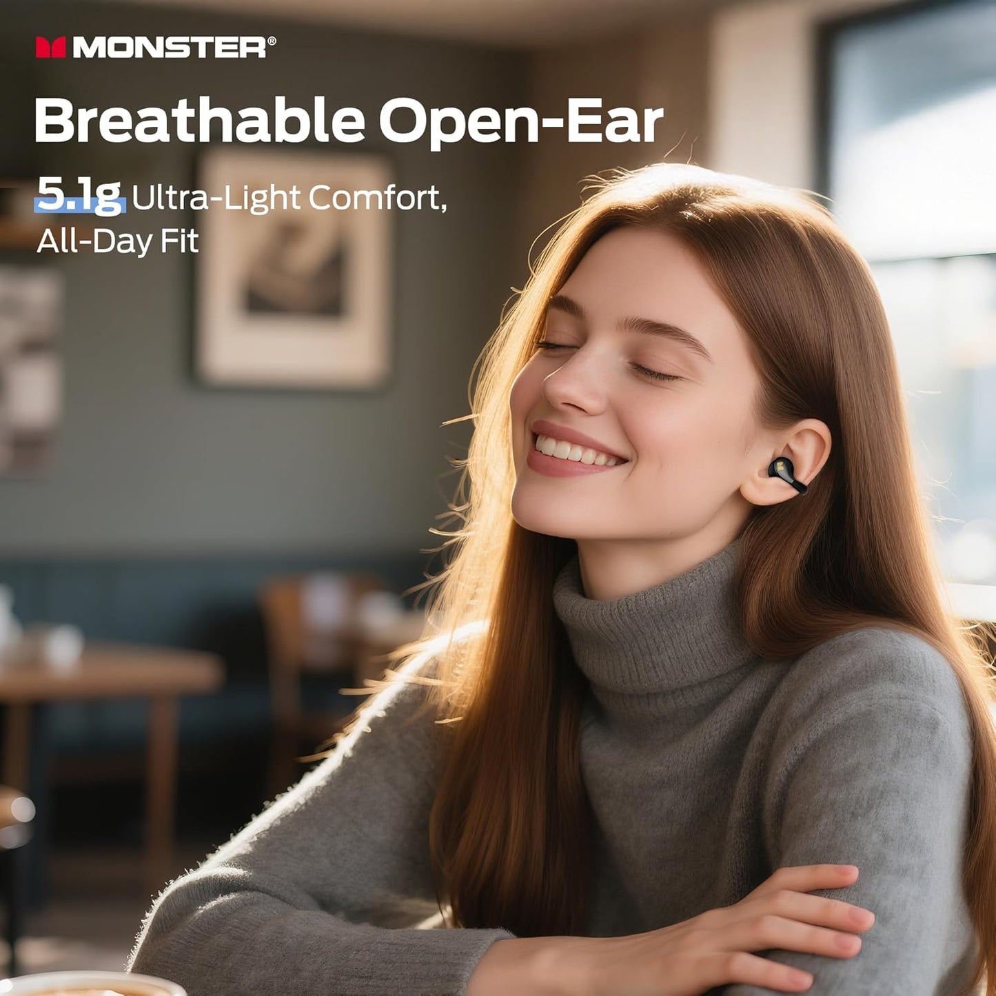Bluetooth-Headset Monster AC225, TWS, Schwarz