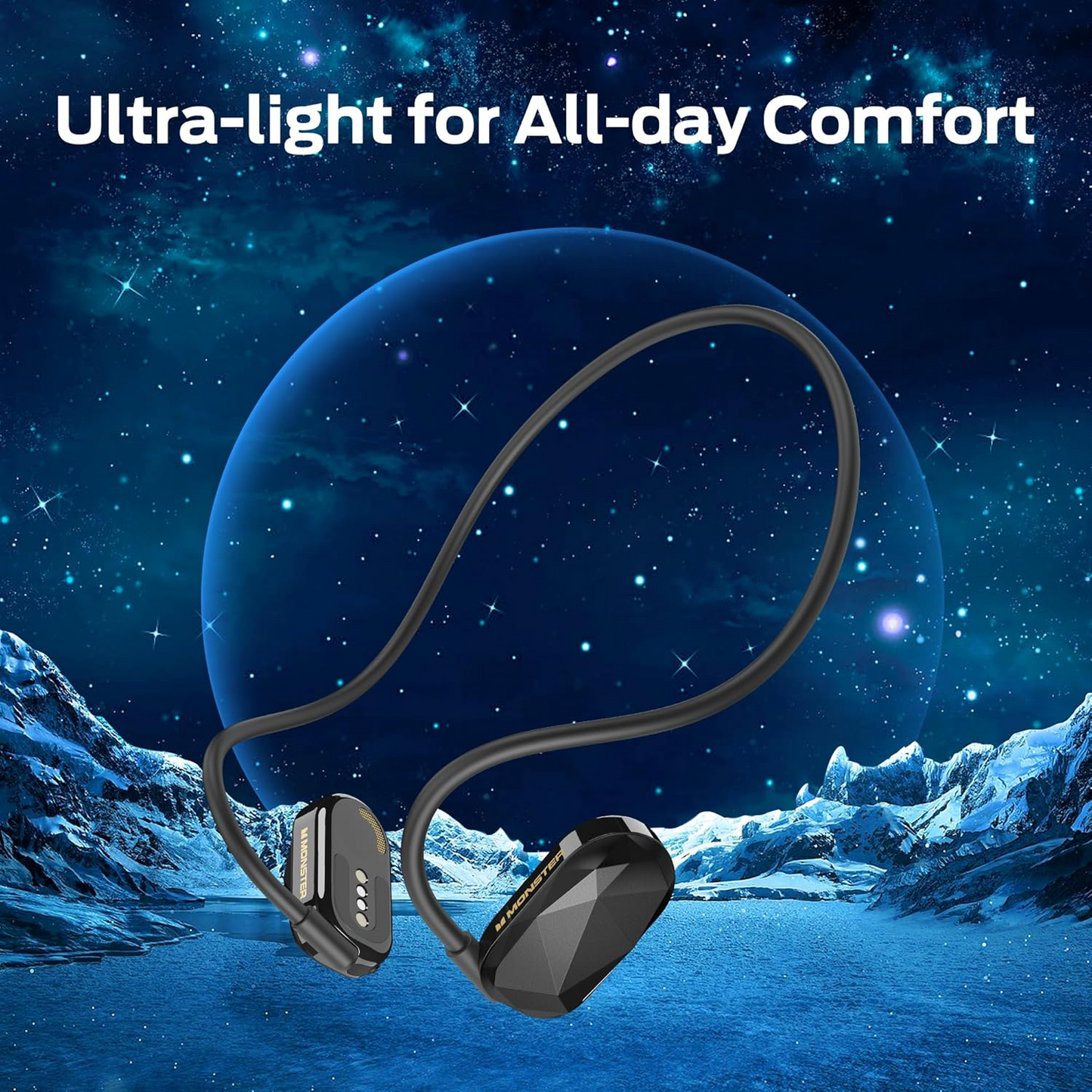 Bluetooth-Freisprecheinrichtung Monster Aria Free, A2DP, Schwarz