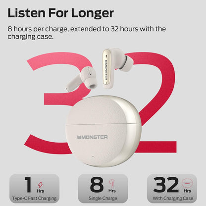 Bluetooth-Headset Monster N-Lite 310, TWS, Hellcreme